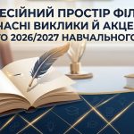 Професійний простір філолога: сучасні виклики й акценти нового 2026/2027 навчального року
